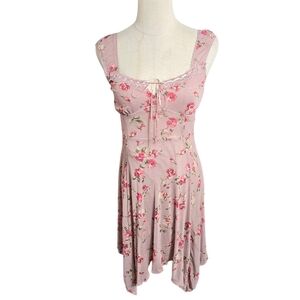 Kirious Dusty Rose Pink Assymetrical Corset Style Dress